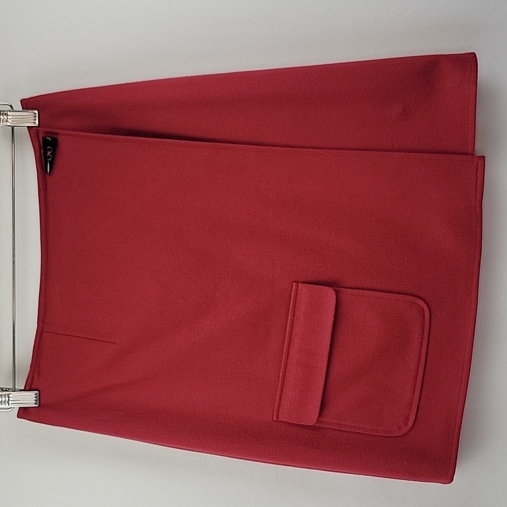 Talbots Mini A-Line Wrap Skirt Raspberry Red Size… - image 1